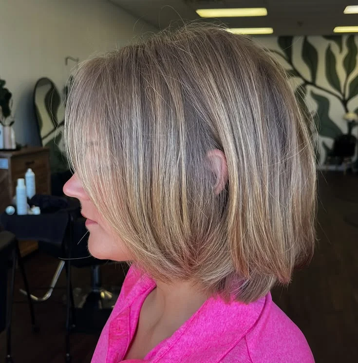 Bob liso de una sola longitud con línea inferior compacta