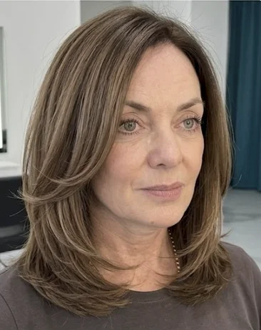 Corte en capas con mechones alrededor del rostro