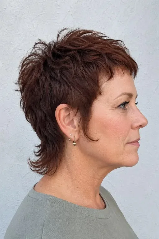 Mullet cobrizo texturizado con microflequillo